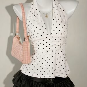 Earth-Toned Halter Neck Vest