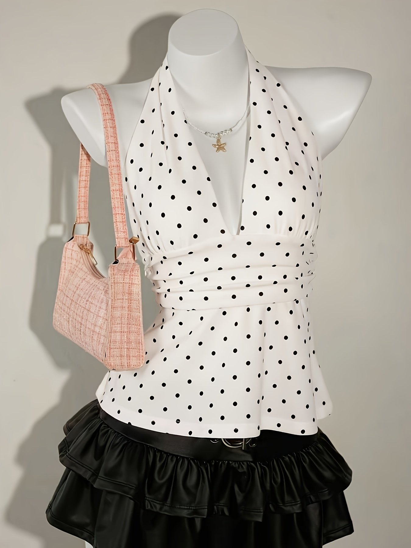 Earth-Toned Halter Neck Vest