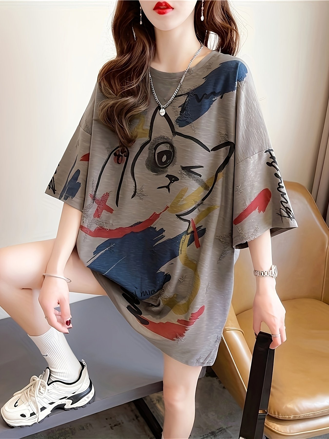 Trendy Summer Cartoon T-Shirt