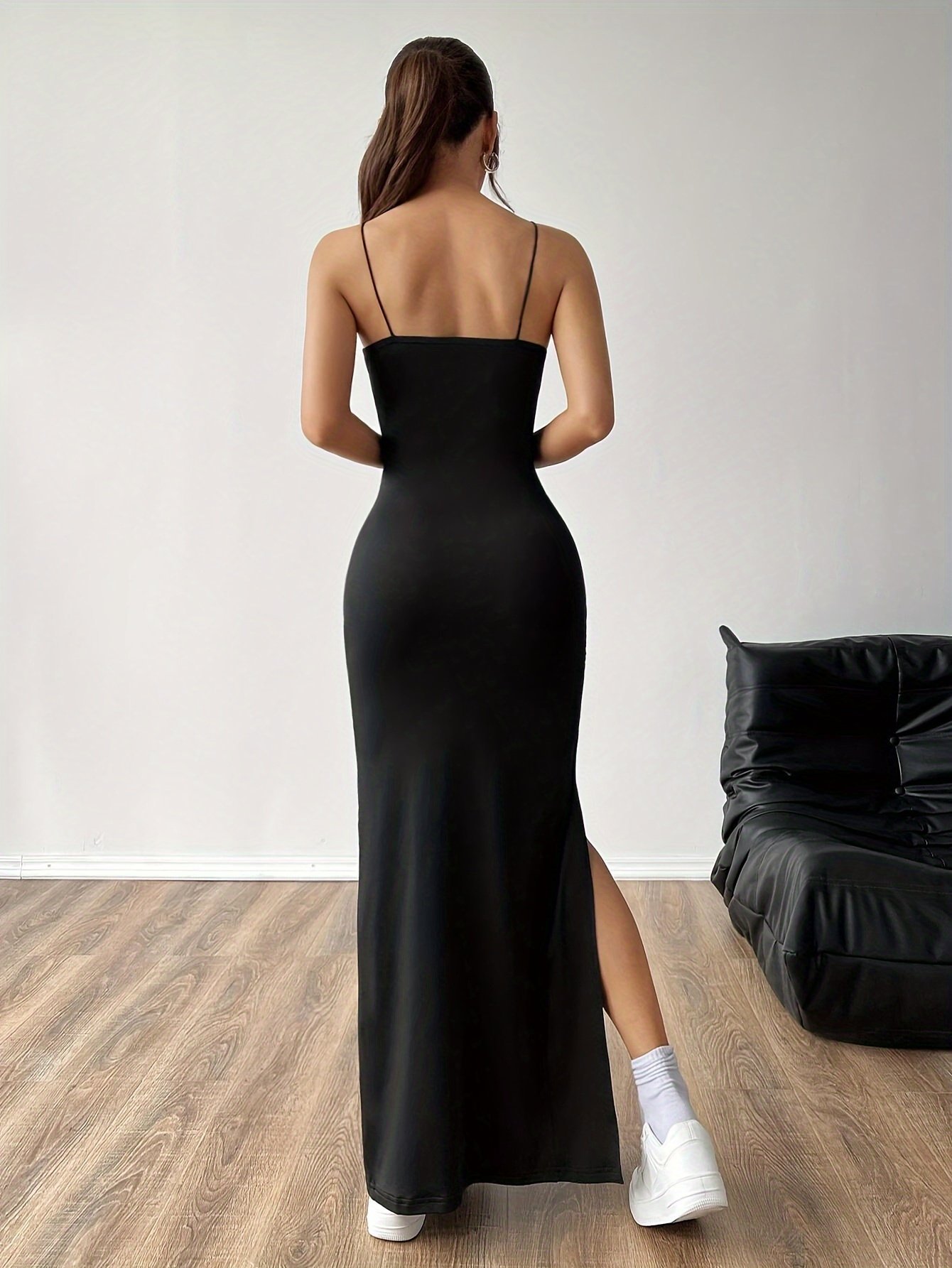 Women's Elegant High-Slit Maxi Dress - Image 5