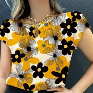 Elegant Floral Print Blouse