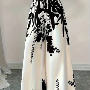 Elegant Floral Print Pants
