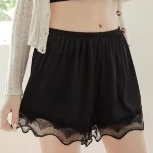 Solid Color Sleep Shorts for Women