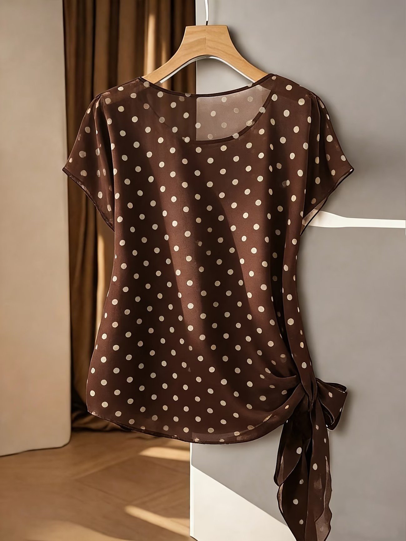 Elegant Polka Dot Women's Blouse - Image 2