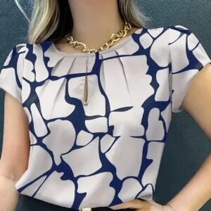 Elegant Stone-Patterned Shirt