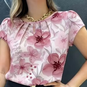 Elegant Short Sleeve Blouse